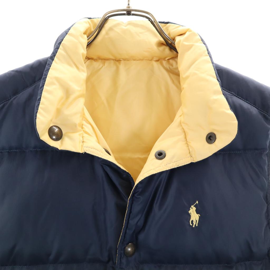 Polo by Ralph Lauren 90s Unused Old Reversible Down Vest M Navy Tagged Men's Used