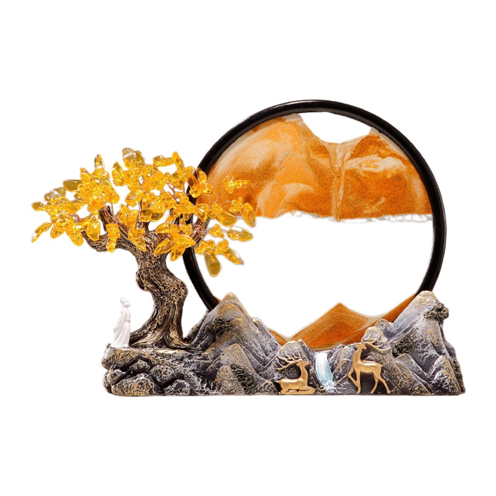 3D движущаяся песчаная картина декор украшение подарок фигурка песочные часы круглые стеклянные