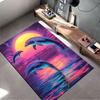Jumping Dolphins Sunset Scene suitable as a non-slip mat for the living room or bedroom sofa