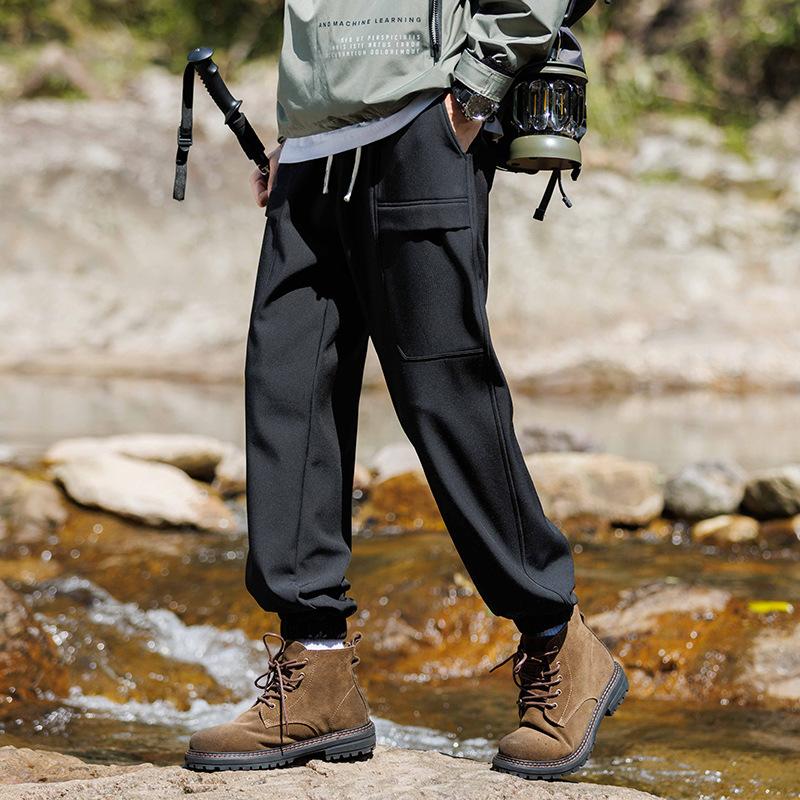 

Новые ветрозащитные и водонепроницаемые брюки для зарядки для занятий спортом на открытом воздухе, бархатные зимние повседневные брюки с тройной защитой 5XL