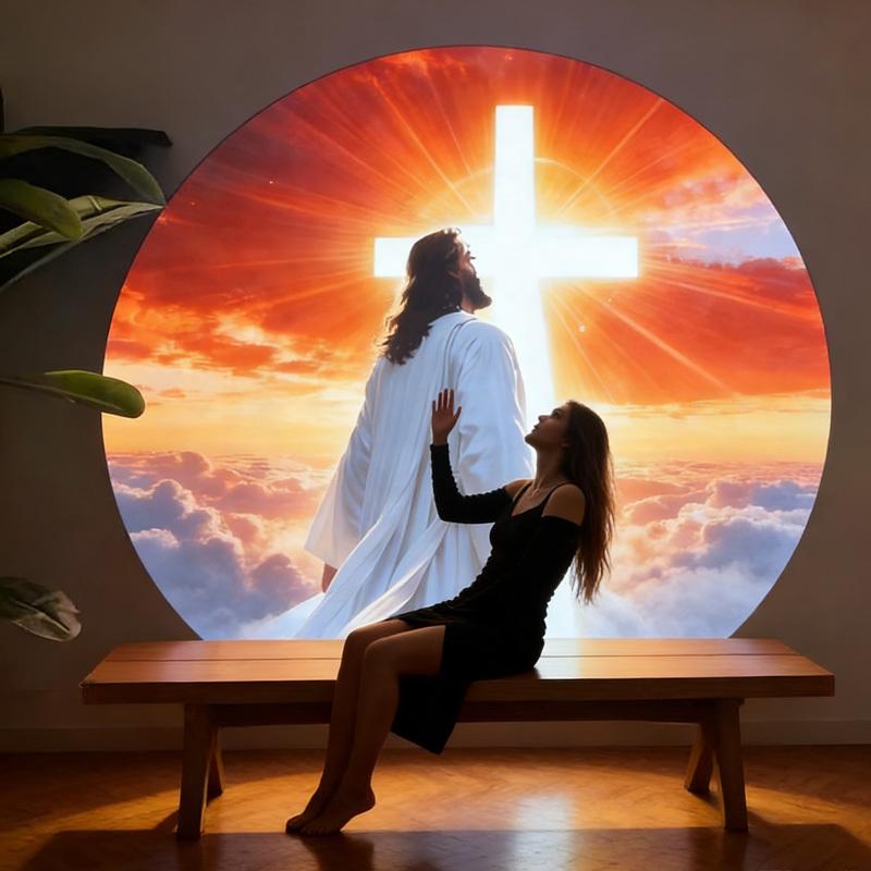 1 Lamp + 16 Pictures Christ Church Mary Projection Lamp LED Projector Religious Atmosphere Light Gift For Home Decoration