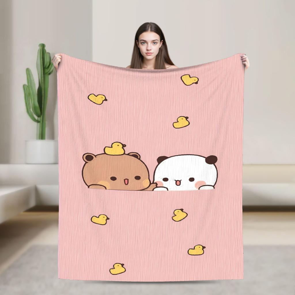 Bubu Dudu Flannel Blanket Winter  Warm Soft Throw Blanket for Kids Adult Couch Chair Funny Bedspread Sofa Bed Cover