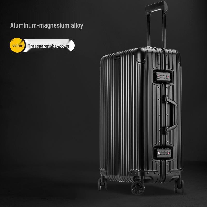 20-Inch Unisex Carry-On Suitcase with Aluminum-Magnesium Alloy, Combination Lock & Universal Wheels