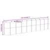 Vidaxl Raised Planter, Powder-Coated Steel, 332X40X68 Cm, Brown