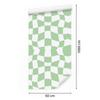Casual checkerboard wallpaper white and mint for living room and bedroom 50x1000