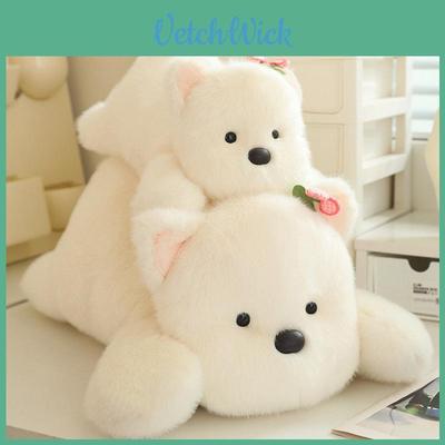 Adorable Cherry Westie Plush Toy For Kids Fluffy Soft Companionship Gift