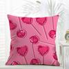 Art Sweet Sweet Pink Candy Cushion Cover Daily Washable Linen Pillowcase Soft For Sofa Bed Home Room Decor