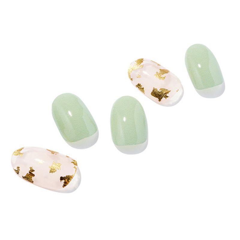 UUUUU. Green Gold Latte Gel Nails 1EA