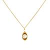 New Women's 18K Gold-Plated Pearl Necklace - Stainless Steel, Fashionable Titanium Clavicle Chain Design