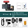 4K + 2.5K Dash Cam 3840*2160P Car DVR GPS WIFI Dual Lens Auto Car Camera With Super Night Vision G-Sensor 24H Parking Monitor