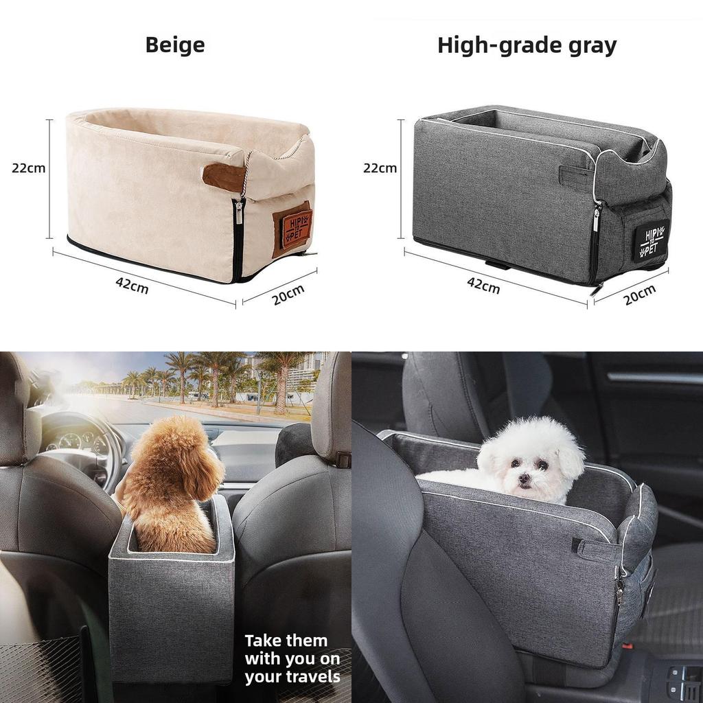 Trasportino per Auto per Animali Domestici con Calore e Cuscino Rimovibile per Cani Piccoli