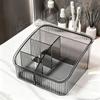 5 Grid Clear Trapezoidal Desktop Storage Box Waterproof Plastic Organizer for Dressing Table Nail Polish Holder Storage