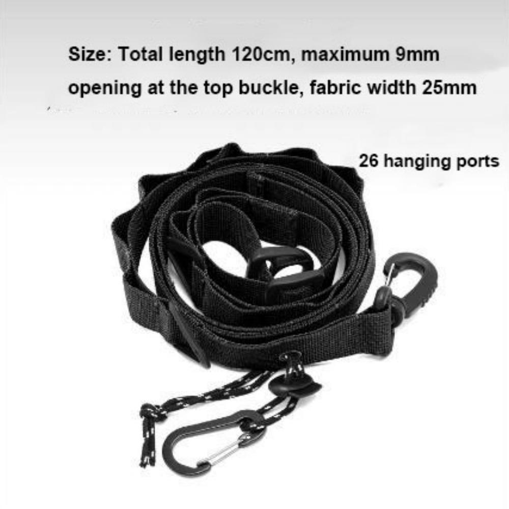 Multifunctional Outdoor Hanging Rope with Black Storage Belt 120cm 26 Hole Sky Hanging Rope 4 Colors Clothes Drying Rope чёрный