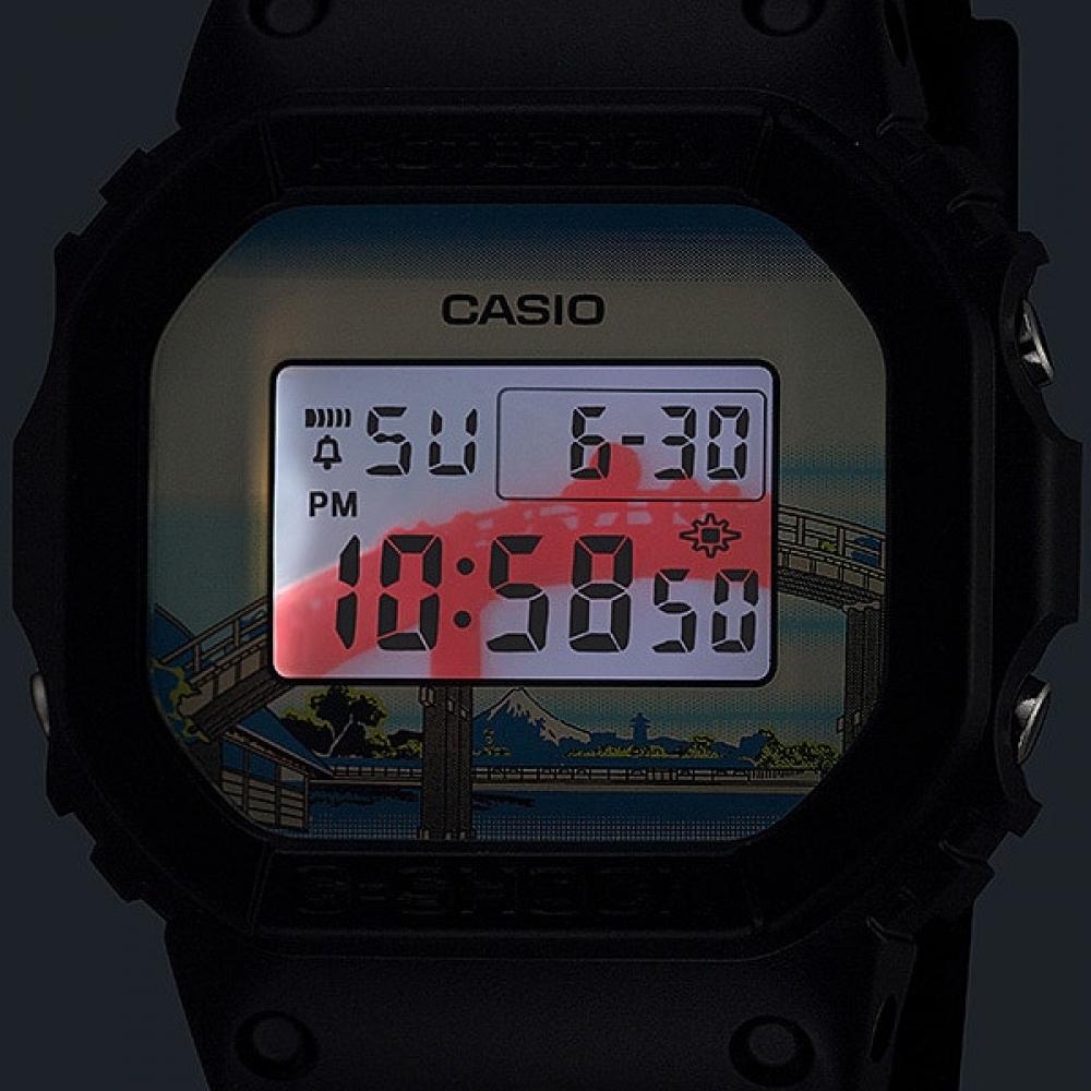 Casio G Shock  G Shock  Katsushika Hokusai  fukaGawa Mannen Hashita  desiGn Dw 5600khfm25 1jr
