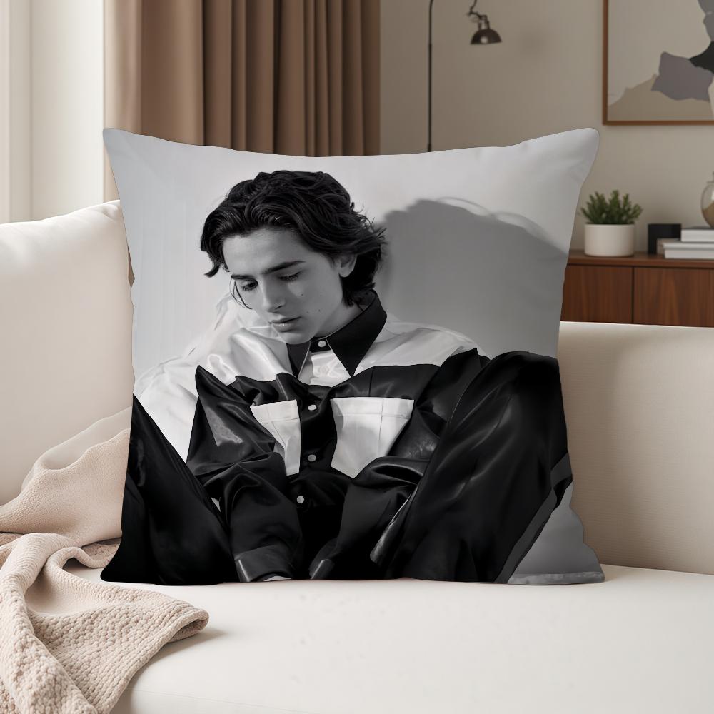Schauspieler Timothee Chalamet Kissenbezug Geeignet für Schlafzimmer Wohnzimmer Autos Heimdekoration