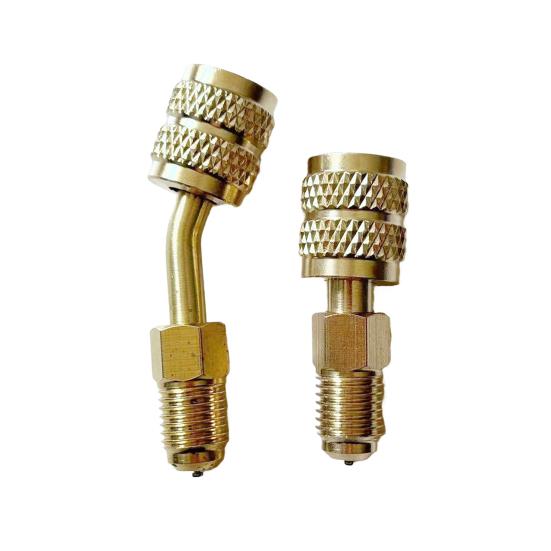 R410 Refrigerant Brass Adapter Rustproof Corrosion Resistant Universal Reverse Thread
