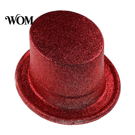 Versatile Top Hat for Birthday Celebrations Shiny Hats, Glitter Adult Kids, Colorful Magician Hat, Victorian Dress Up Christmas Sparkly Hats