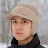 Warm Baseball Knitted Cap Thickened Knitted Peaked Hat Ear Protective Ear Protector Cap  Winter