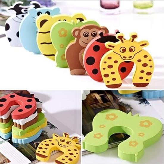 5 pezzi/set simpatico cartone animato colorato fermaporta protezione di sicurezza per le dita del bambino