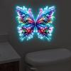 Luminous Colorful Butterfly Wall Sticker, Glow-In-The-Dark Toilet Sticker, Self-Adhesive And Waterproof, A Great Home Decor