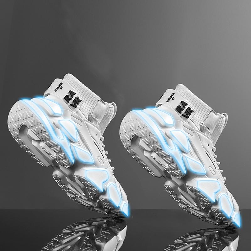 Mode Punk Casual Sneaker Herren Neu Atmungsaktiv Klobig Herren Sneaker Übergröße 46 Sport Walking Tennisschuhe Herren