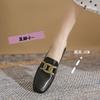 British style small leather shoes women's two wear versatile square head loafers 2025 spring and autumn new thick heel fashion one pedal