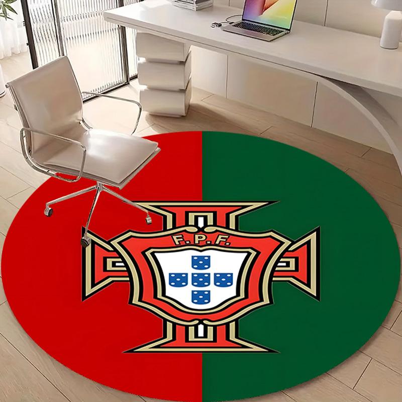 1pc Football Team (78) Design Printed Area Round Carpet for Bedroom Living Room Home Decor Rugs Mat Non Slip Mat Rug for Bedside