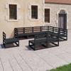 Day and Night - Day and Night Garden Furniture Set 9 Pieces Black Solid Pine Wood