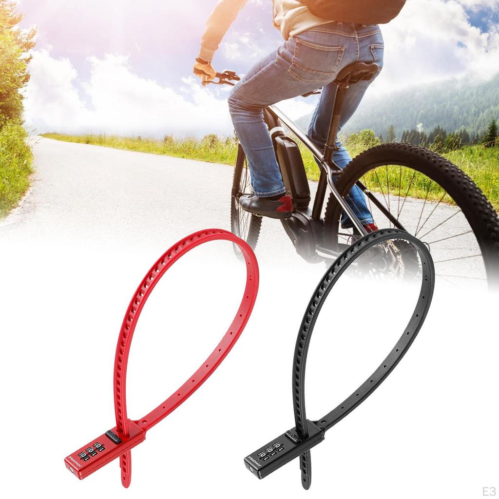 Fahrradschloss-Kabelbinder, 3-stellig, für Fahrradgepäck, Radfahren