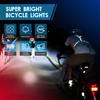 2er-Pack USB-wiederaufladbares Fahrradlicht-Set, superhelle LED-Frontscheinwerfer & rotes Rücklicht, Sicherheits-Nachtfahr-Warnleuchte für Fahrrad