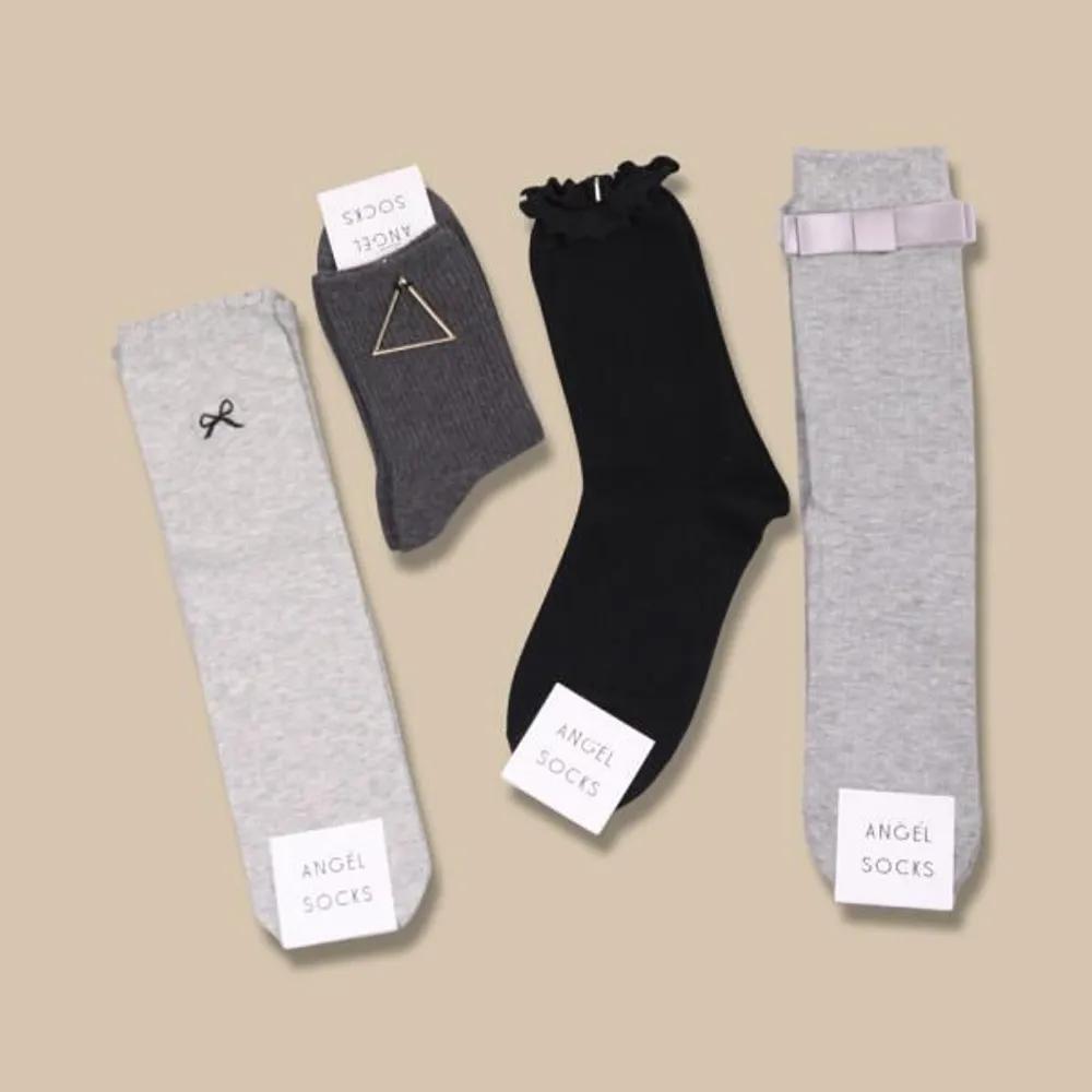 Angel Socks SET004 - Groove Gray Tone-Down Daily Fashion Gift Jewelry
