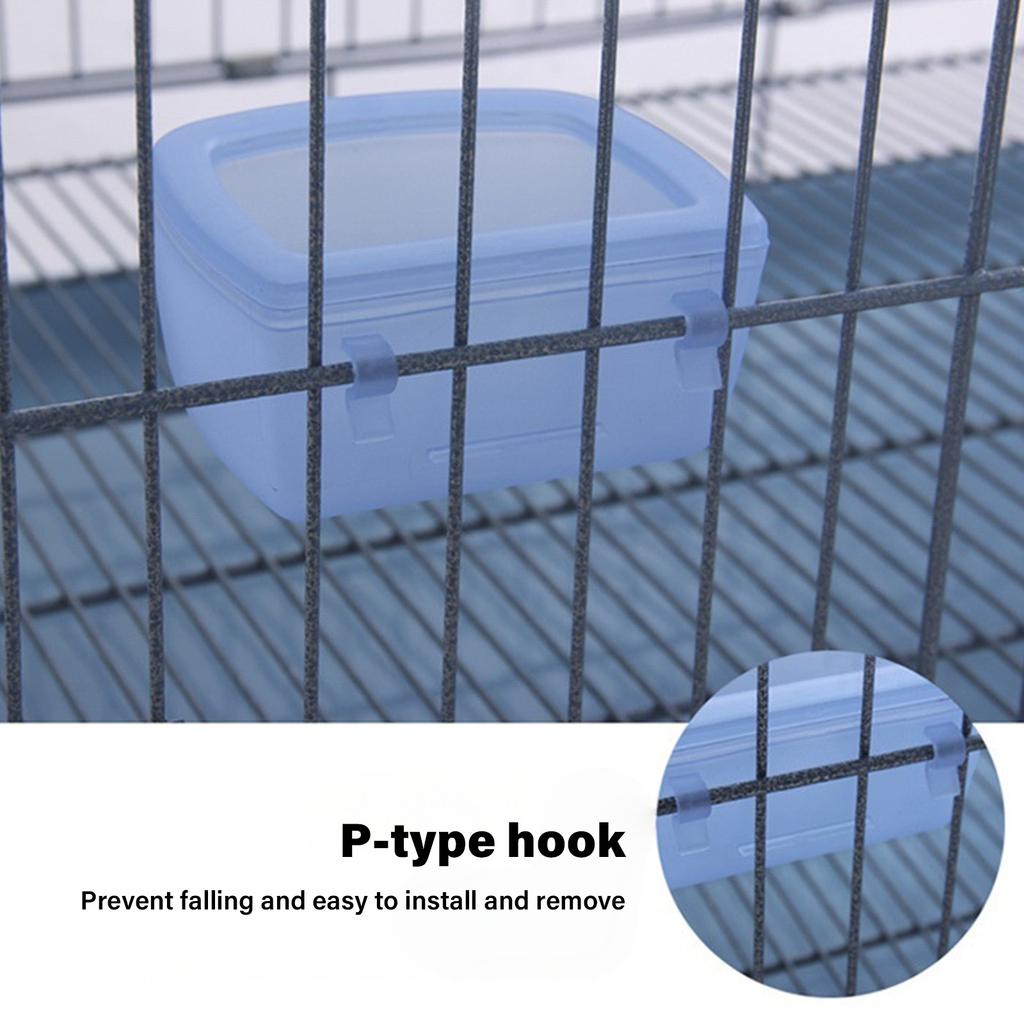 Spillproof Hanging Pet Water Bowl For Small Dog Secure Hook Design Plastic Water Feeder Easy To Clean Crate Waterer 2PCS