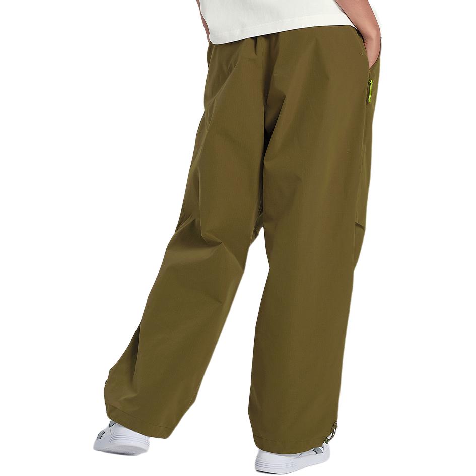 Reebok Solid Color Loose Fit Straight Leg Casual Pants Unisex Bottoms Army-Green 24SRM609UGL4