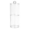 Dual-Layer Transparent Cotton Swab and Makeup Remover Storage Box