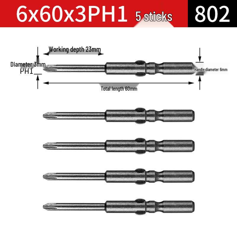 802 & 801 Elektrische Schraubendreherbits, 800 Magnetischer S2-Bit, 6mm Schraubendreherbit, 5 Verlängerte, 4 Bohrer