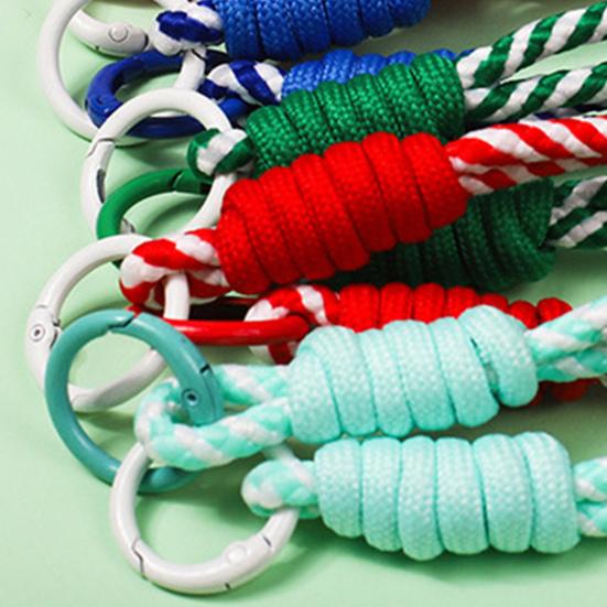 Corda Intrecciata Ciondolo Cinturino da Polso Corto con Anello di Sospensione Resistente all'Usura Leggero Cordino Portatile Accessorio per Borracce Telefoni Cellulari