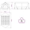 Tunnel Tent with Roof Green 10 Person Capacity Polyester and Steel