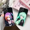 Anime Punk Girl Phone Case for iPhone 16 15 14 13 12 11 X XR XS 8 6 Pro Max Plus Mini Clear Colour Protective Cover Cellphones
