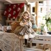 Cloveray 14 Cute Vinyl BJD Doll 45cm Ball-Jointed Doll with 15 Articulated Joints, Fully Articulated, Glass Eyes, Handmade Makeup, Interchangeable