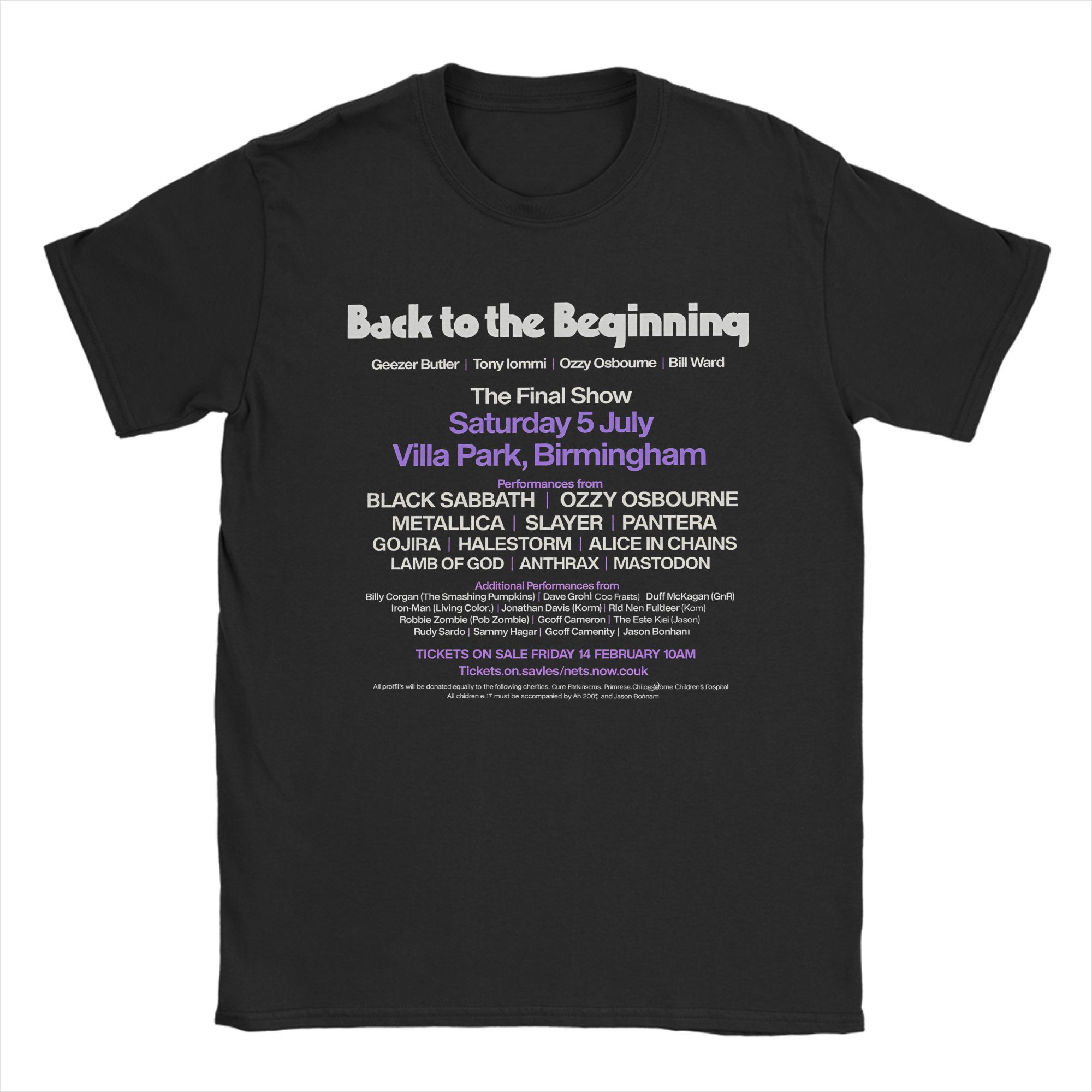 BenberFashion Black Sabbath Ozzy Osbourne T-shirt voor Heren Back To The Beginning Tour Katoenen T-shirt O-hals Korte Mouw T-shirt Kleding 4XL