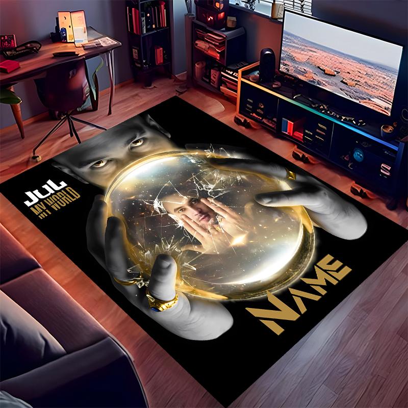 Custom Personalization Jul Rapper Print Area Rug - Soft, Washable Non-Slip Indoor Mat,Living Room,Home&Office Decorative Rug