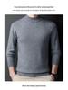 Men's 100% Cashmere Mid-Neck Black Sweater - Thickened Winter Base Layer