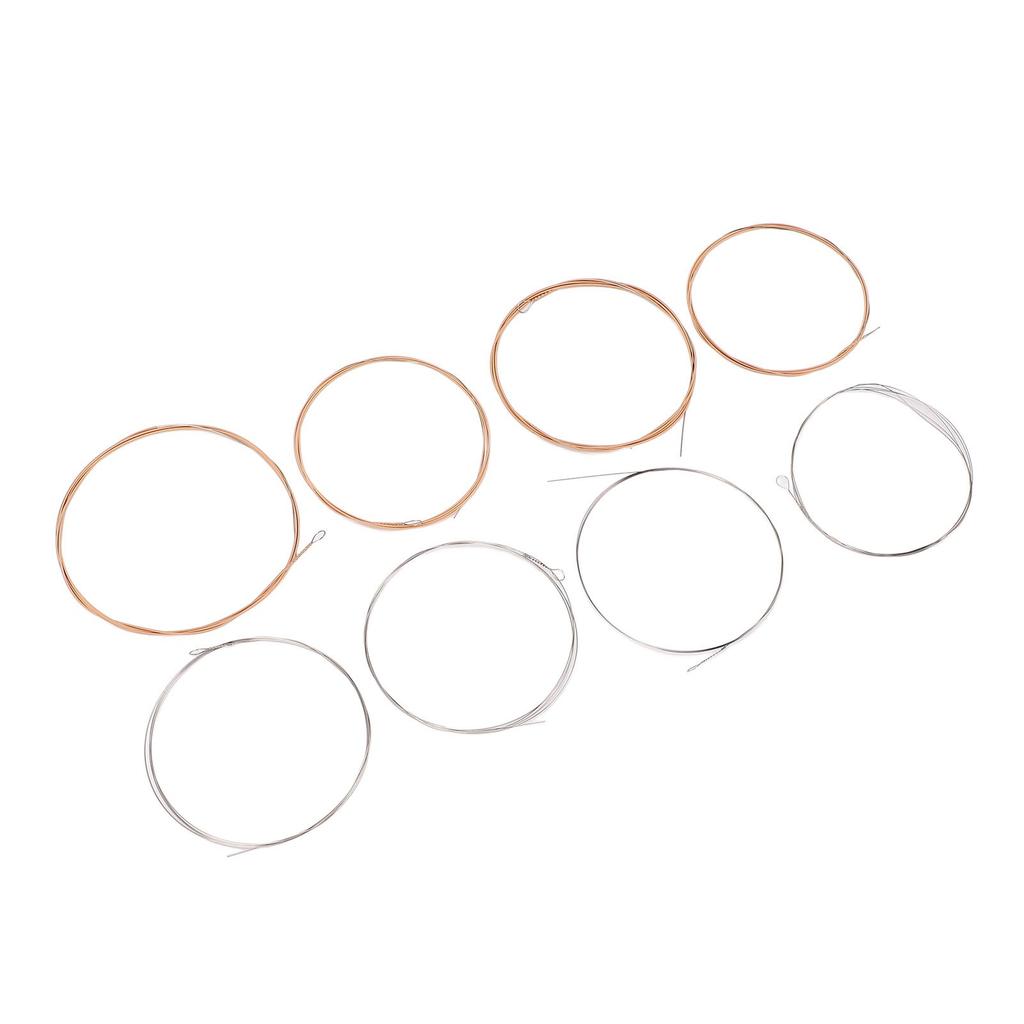 8 Pcs Mandolin String Phosphor Bronze Stable Timbre 8 String Mandolin Strings for Replacement
