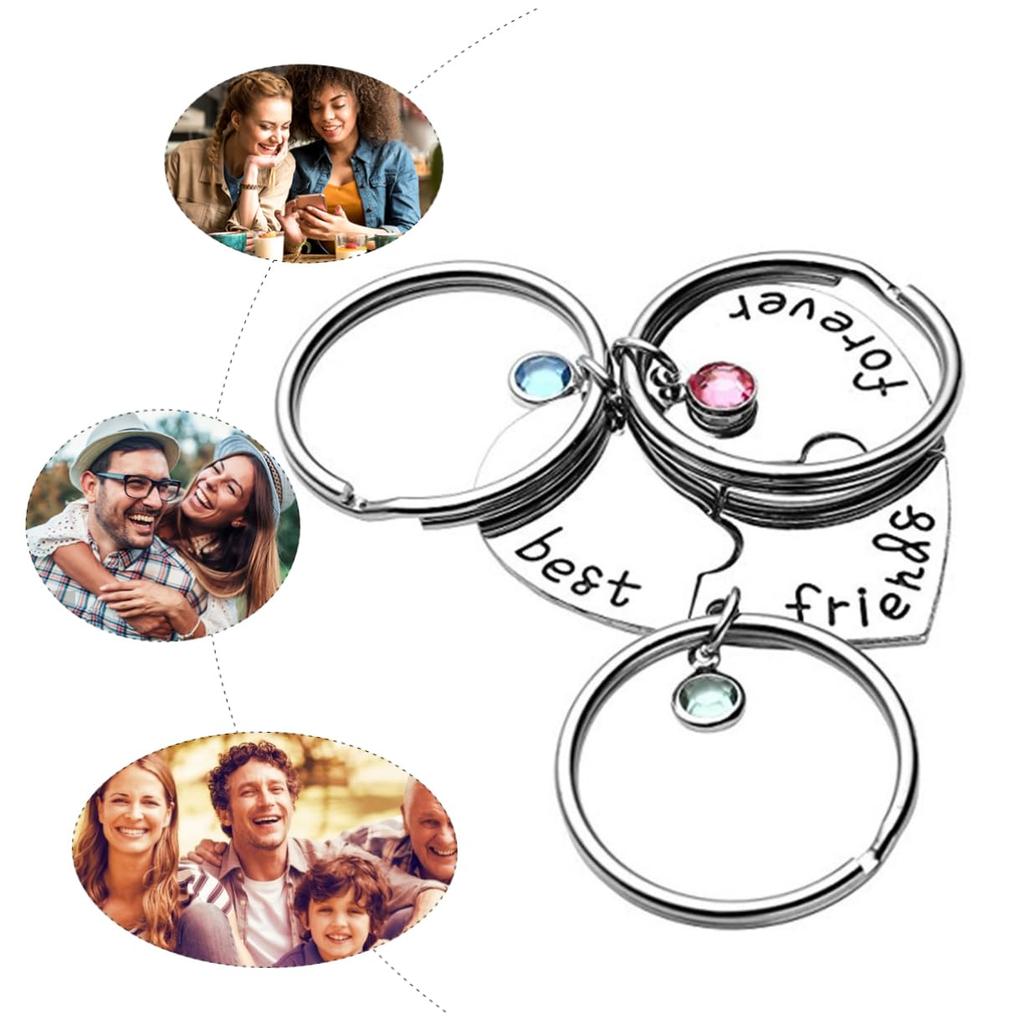 TENDYCOCO Heart Charm Keychain, Thin and Lightweight, 6.5cm, Women's, Stylish, Matching Gift, Anniversary, Birthday