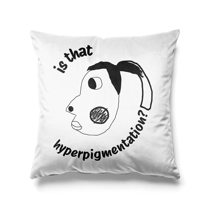 Aertemisi 18 X 18 Is That Hyperpigmentation Meme Square Throw Pillow Cushion Covers Cases Pillowcases 45Cm X 45Cm Peach skin 18*18(CM)-1Pcs