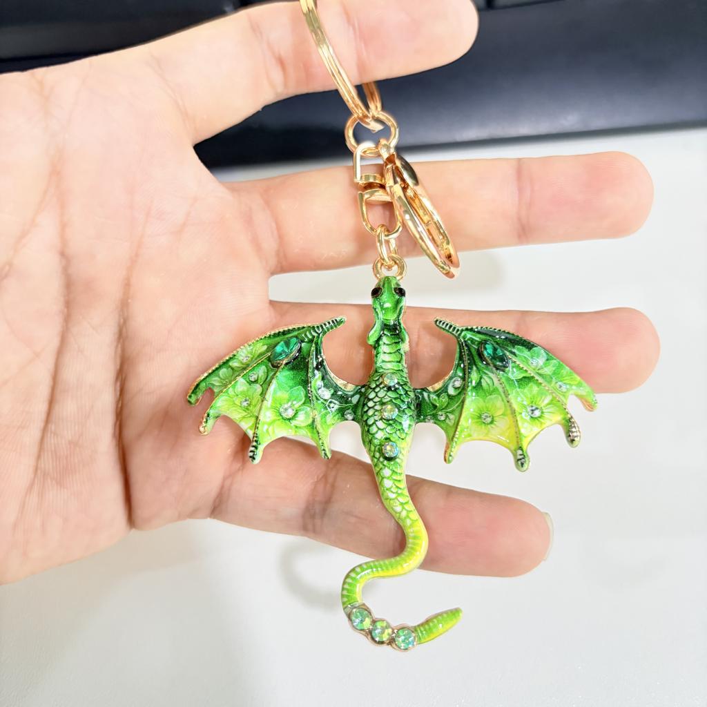 Fantasy Dragon Enamel Set Wyvern Bag Pendant Car Key Accessories Gift Bag Charm