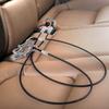 Dog Seat Belt, Double Dog Seatbelt Vehicle Safety Chew Proof Dogs Vehicle Safety Tether Cable,Double Clip No-Chew Pet Car Leash Lead,Car Safety