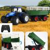 Farmer Car Remote Control Tractor Trailer 2.4G RC Tractor Simulation Engineering Construction Truck Model Toy Tillage Machine