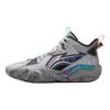 Li Ning Kids Basketball Synthetic Leather Fabric Comfortable Trendy Non-Slip Wear-Resistant Mid-Top Kids Basketball Shoes YKBU090-3