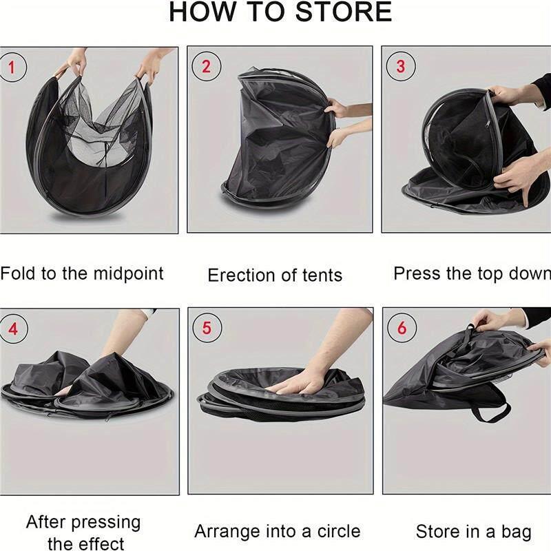 Pop Up Foldable Pet Mesh Tent, Portable Breathable Anti-Mosquito Playpen for Cats & Small Dogs